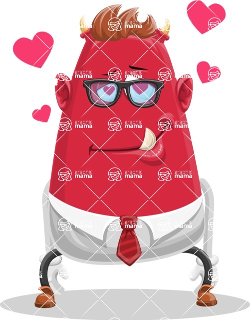 Business Monster Cartoon Character - Inloved Business Monster Cartoon Character